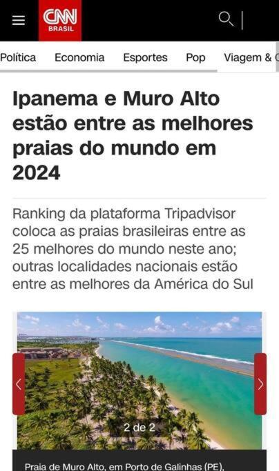 Apartamento Beira Mar Em Muro Alto Ao Lado Do Nanai